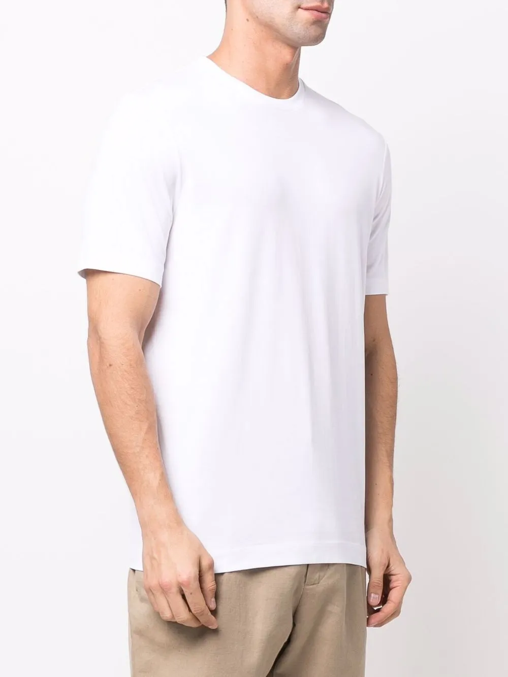 Shop Hugo Boss Stretch-cotton T-shirt In 001