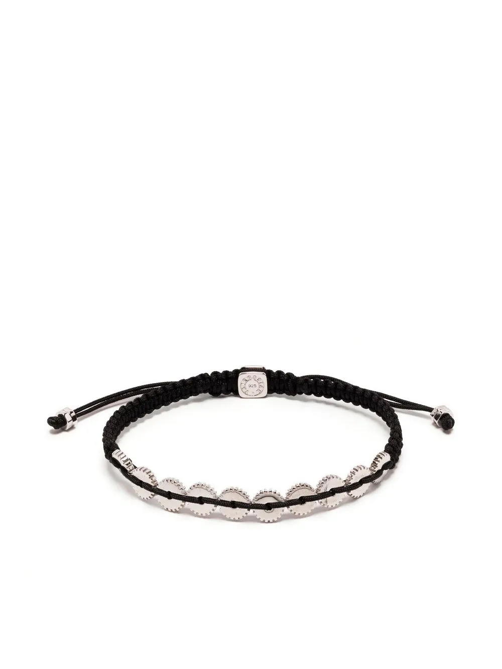 

Tateossian pulsera Ten Gear de macramé - Negro