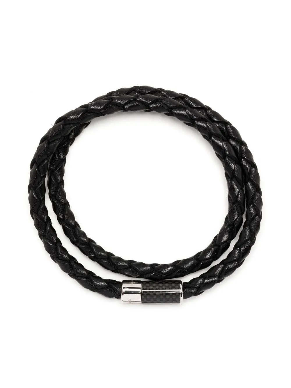 

Tateossian pulsera con diseño trenzado - Negro