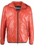 Herno high-shine logo-patch jacket - Orange