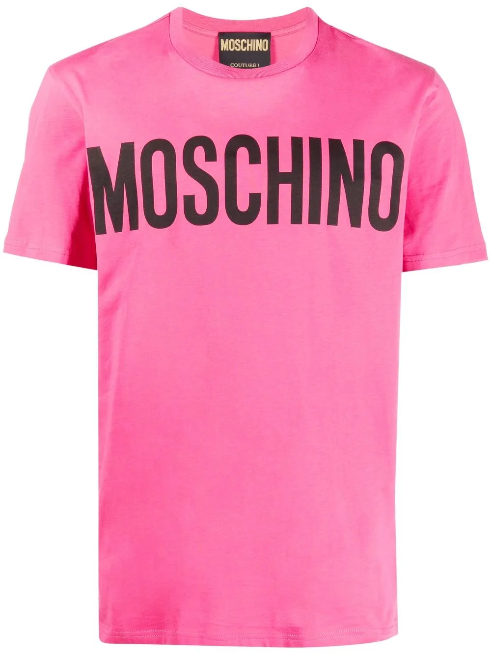 

Moschino logo-patch organic-cotton T-shirt - Pink
