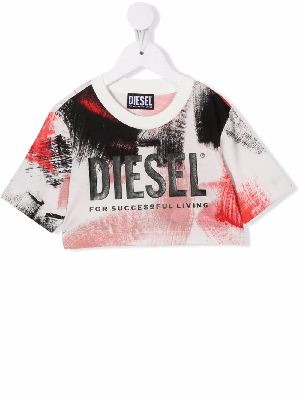 

Diesel Kids playera corta con logo estampado - Blanco