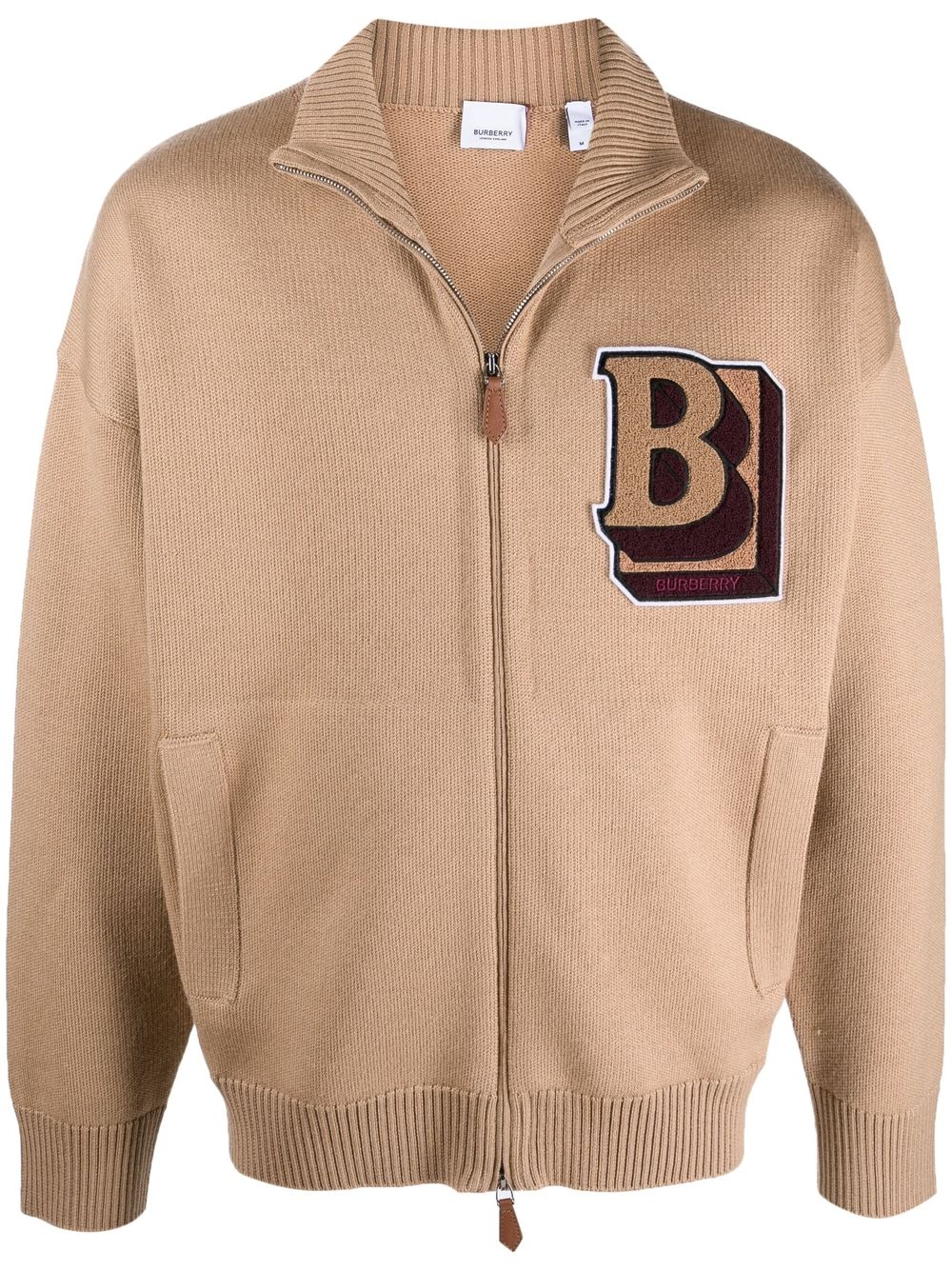 фото Burberry шерстяной свитер на молнии с логотипом