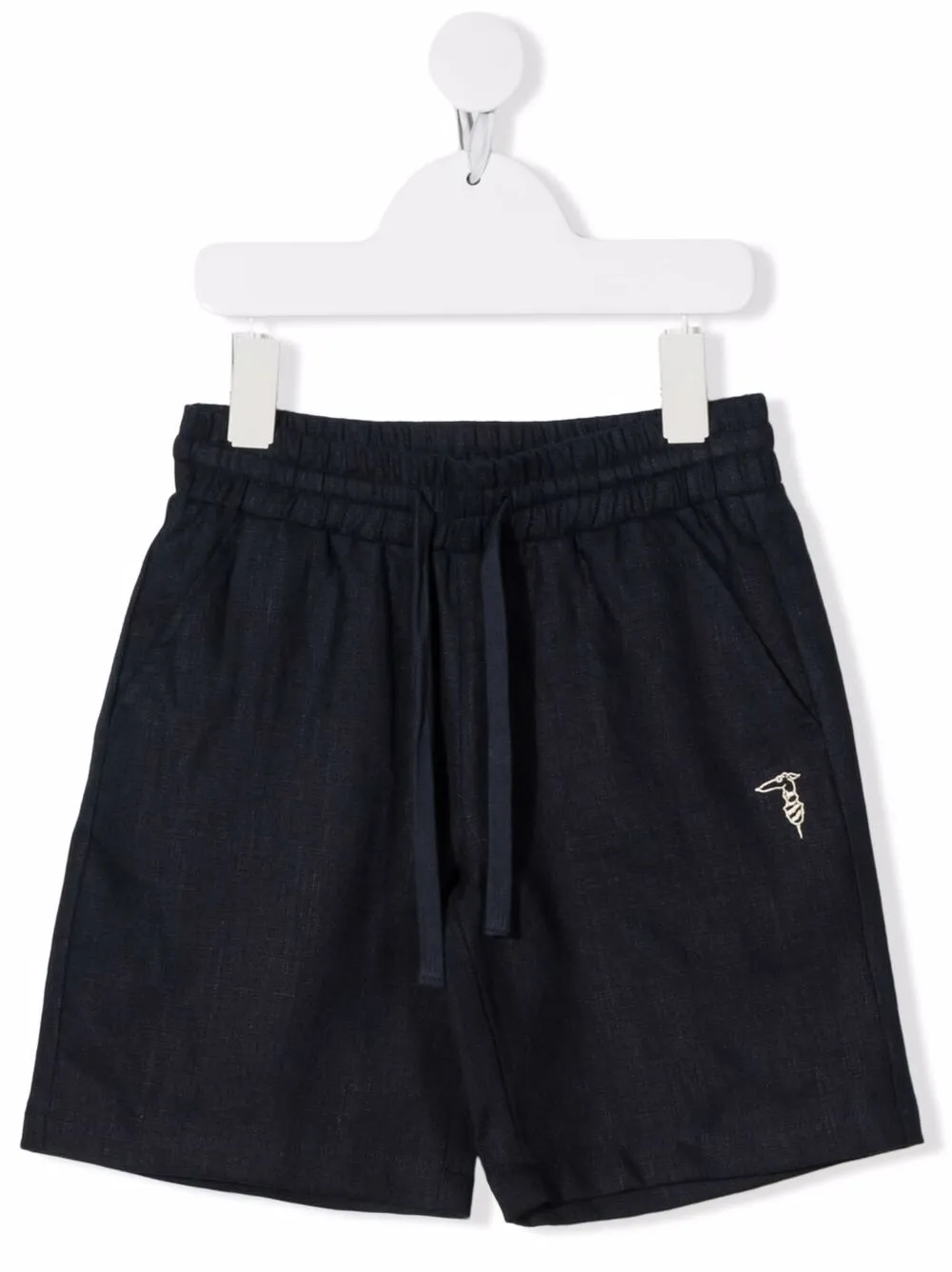 

TRUSSARDI JUNIOR bermudas con logo bordado - Azul