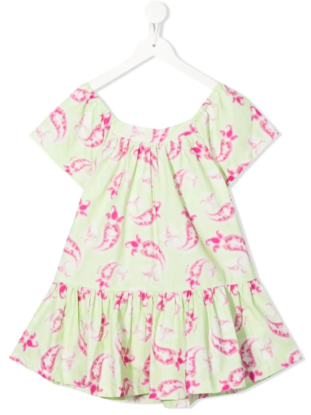 

Pinko Kids vestido con cuello cuadrado - Verde