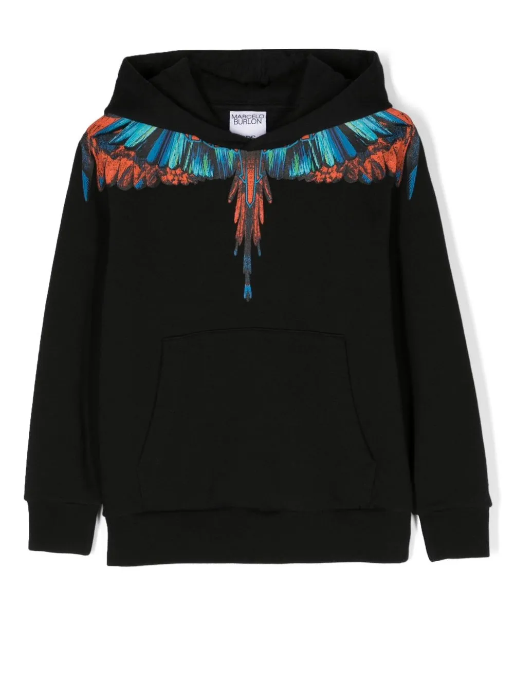 

Marcelo Burlon County Of Milan Kids hoodie holgada con motivo Wings - Negro