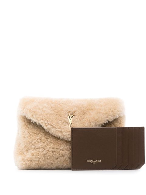 Saint Laurent Clutch aus Shearling