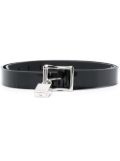 Saint Laurent patent leather padlock leather belt - Black