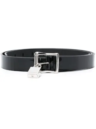 【qe1r】SAINT LAURENT チェーンベルト ブラック/シルバー qe1r】SAINT LAURENT チェーンベルト ブラック/シルバー