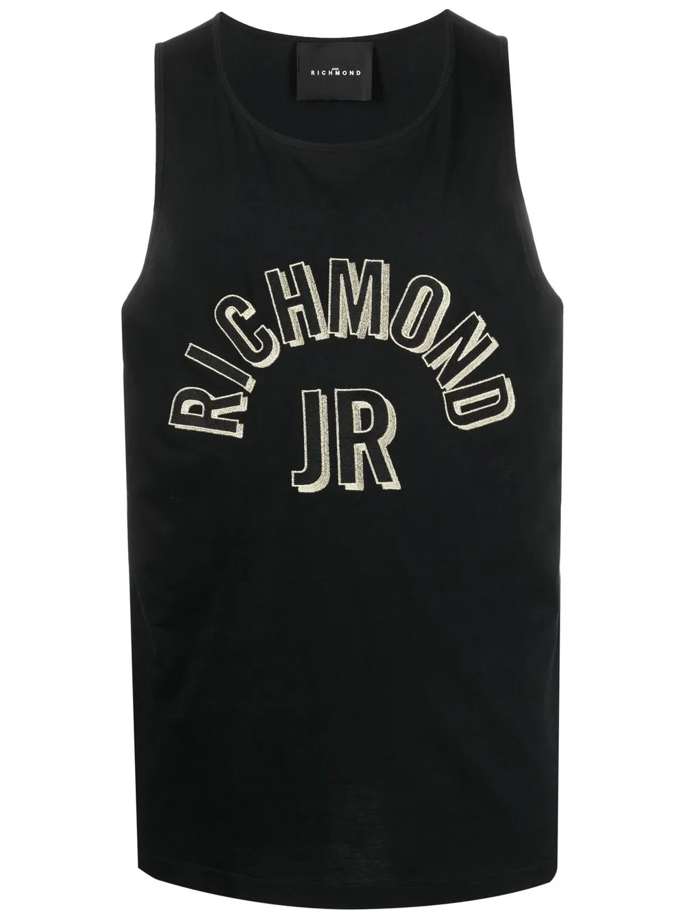 

John Richmond top corto con logo estampado - Negro