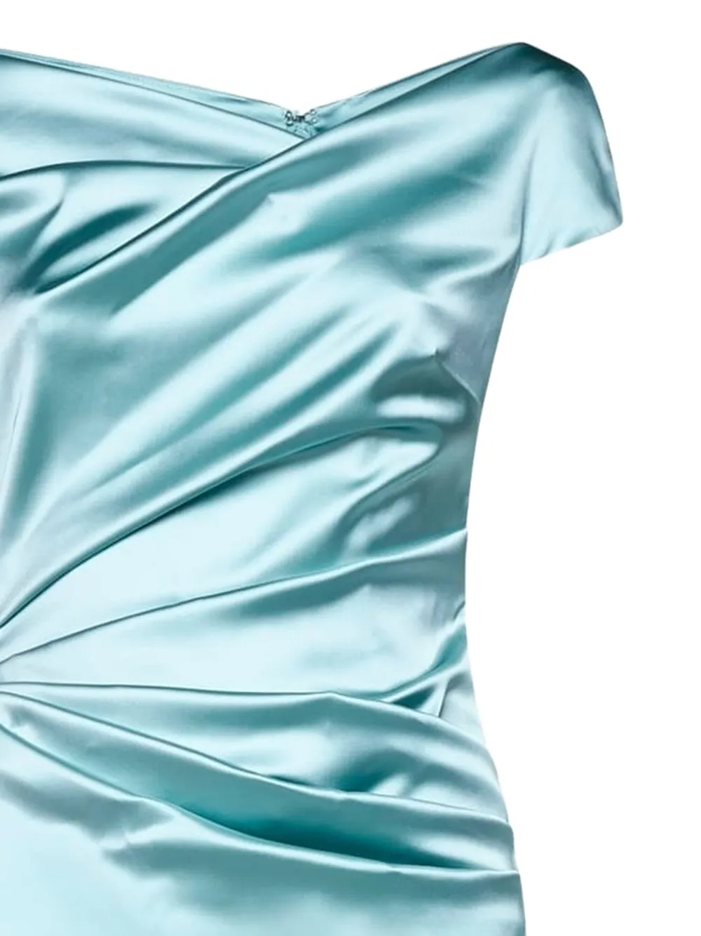 Talbot Runhof draped-detailing midi dress - Blauw