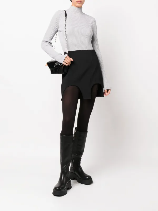 Dion Lee Double Arch Miniskirt | Black | FARFETCH