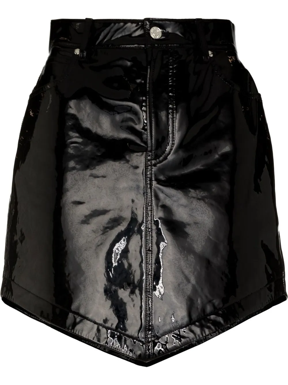 

Alexandre Vauthier minifalda de charol - Negro
