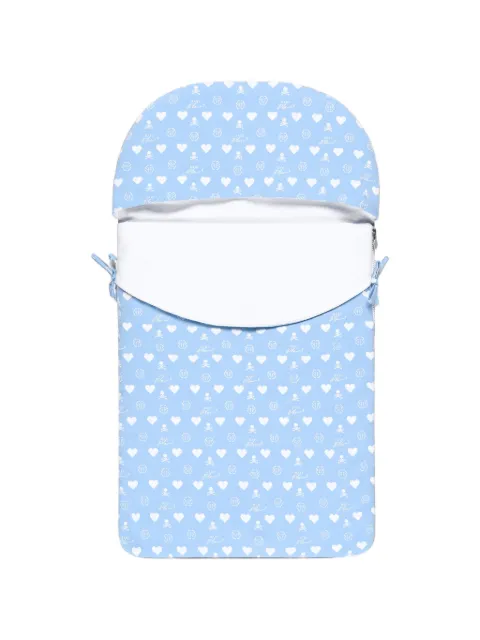 Philipp Plein Junior logo-print heart-motif baby nest