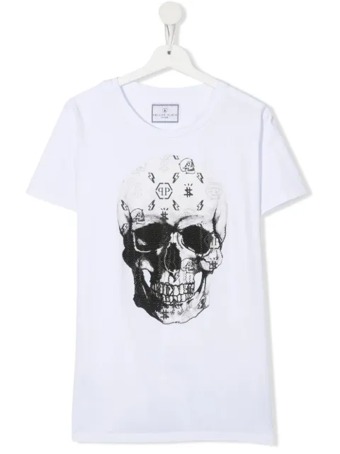 Philipp Plein Junior skull-print detail T-shirt