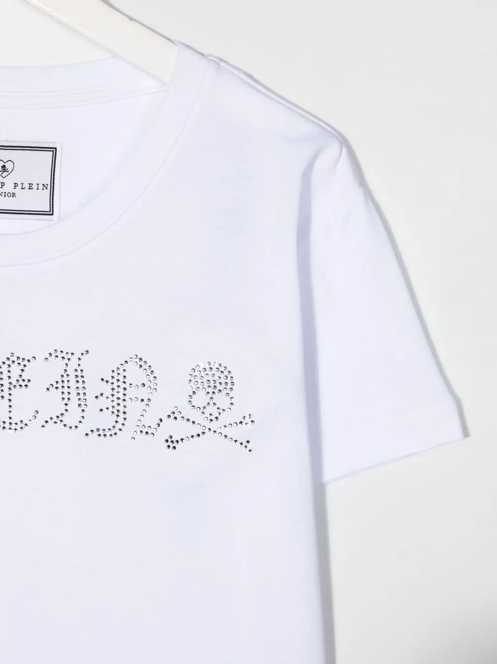  Philipp Plein Junior Verziertes T Shirt   Weiß 