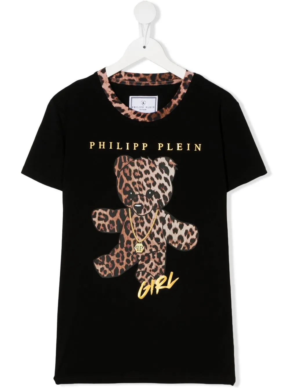 

Philipp Plein Junior teddy logo-print T-shirt - Black