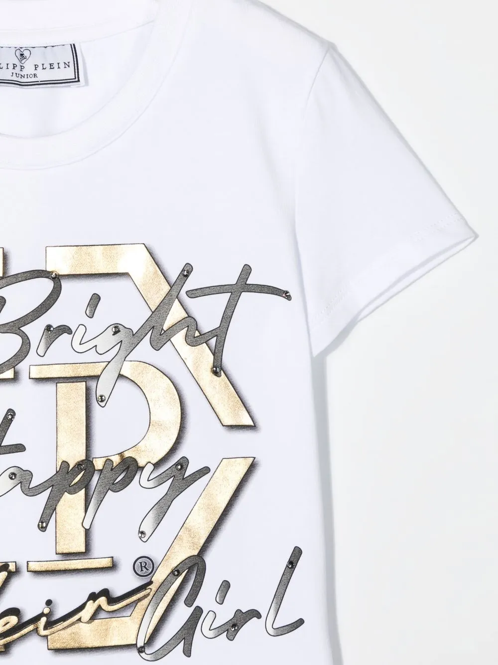  Philipp Plein Junior T Shirt Mit Grafischem Print   Weiß 