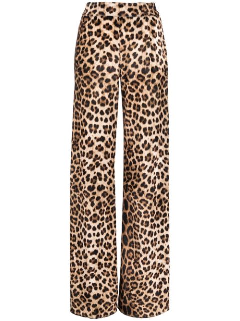 Philipp Plein leopard-print flared trousers Women