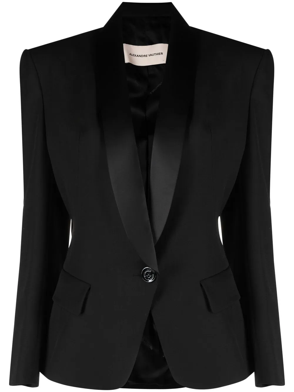 

Alexandre Vauthier blazer con solapas de esmoquin - Negro