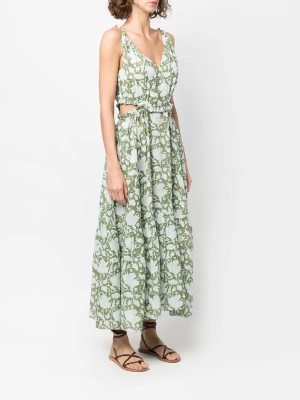 Maje floral-print V-neck Dress - Farfetch