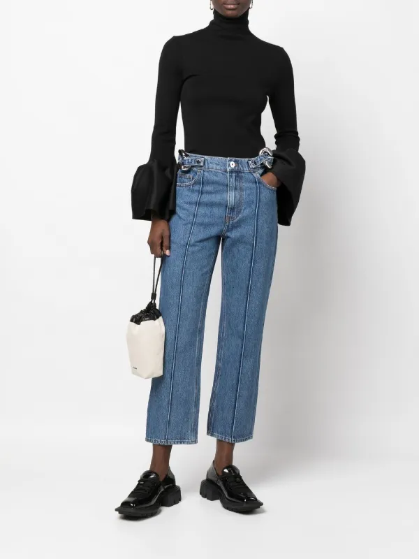 JW Anderson chain-detail straight-leg Jeans - Farfetch