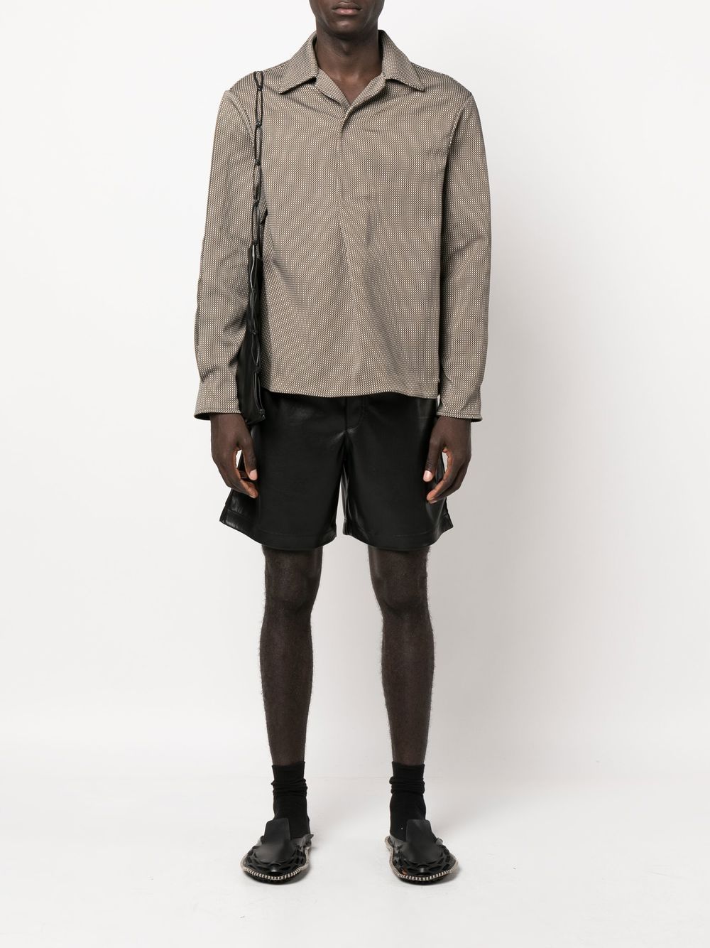 Nanushka Doxxi Vegan Leather Bermuda Shorts - Farfetch