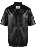 Nanushka Camp faux-leather shirt - Black