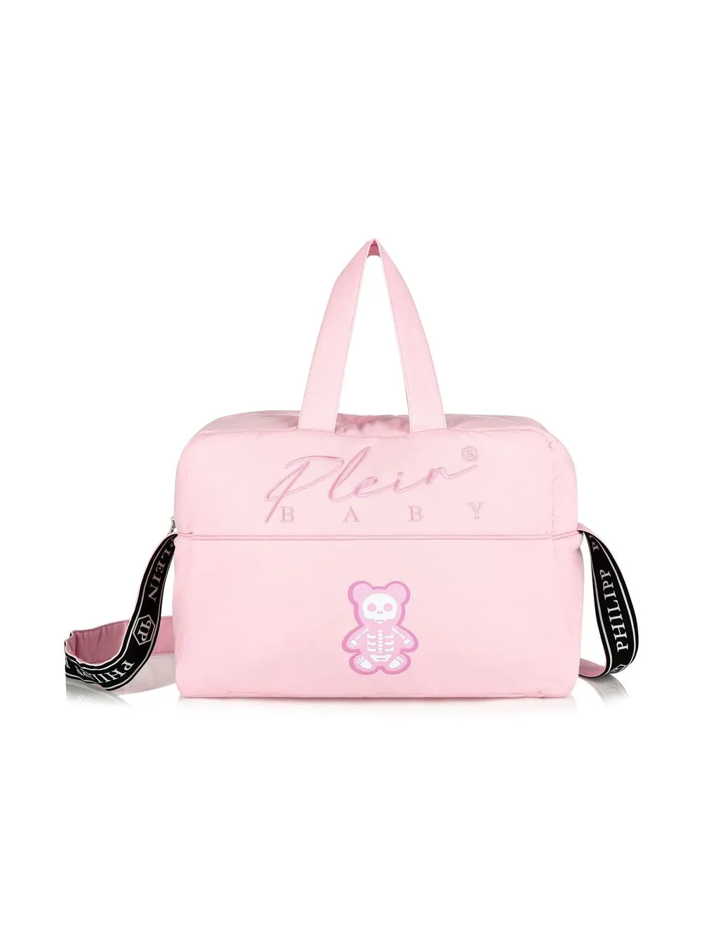 Philipp Plein Junior embroidered-logo baby changing bag - Pink