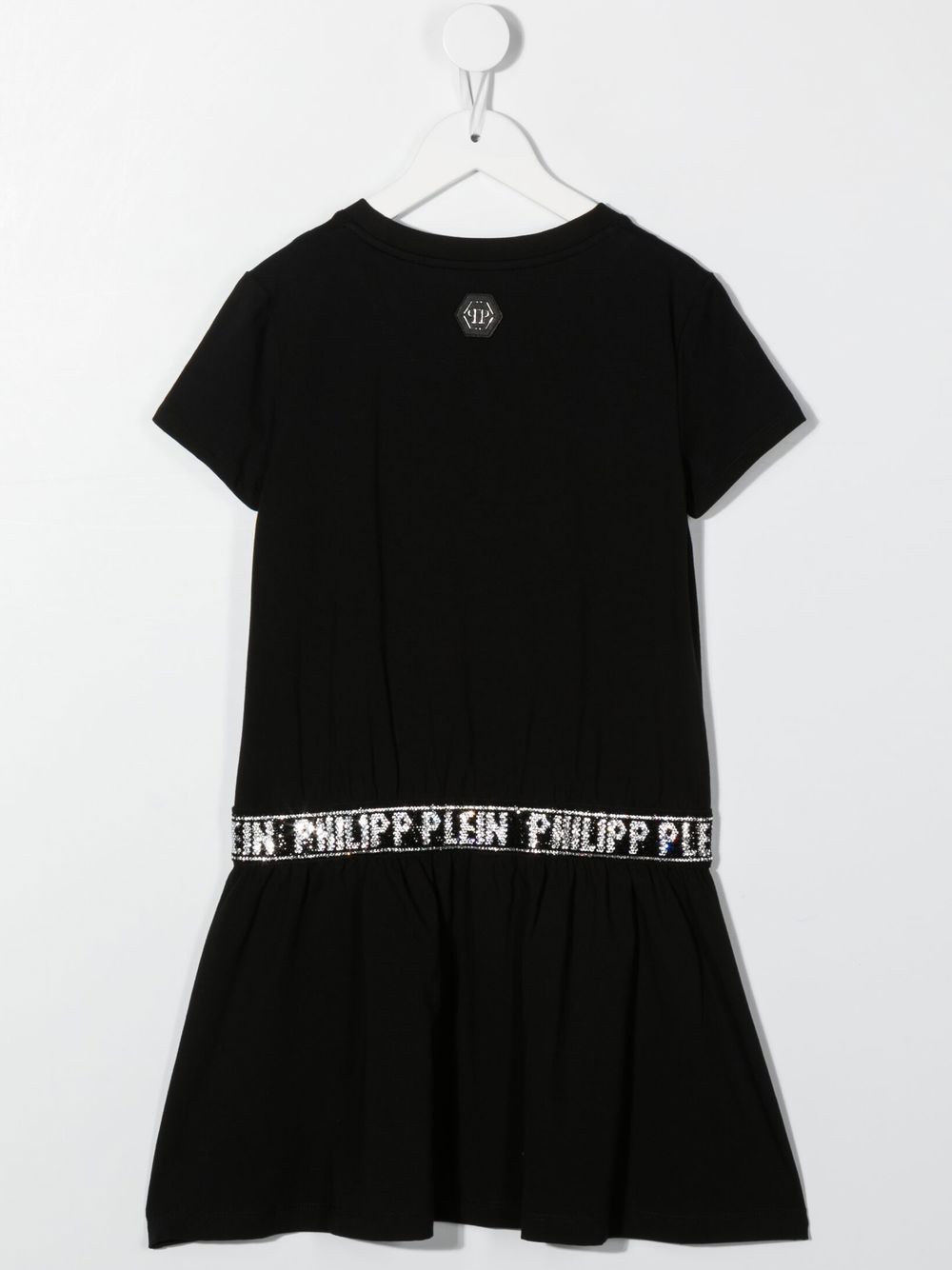 Philipp Plein Junior Jurk met logoprint - Zwart