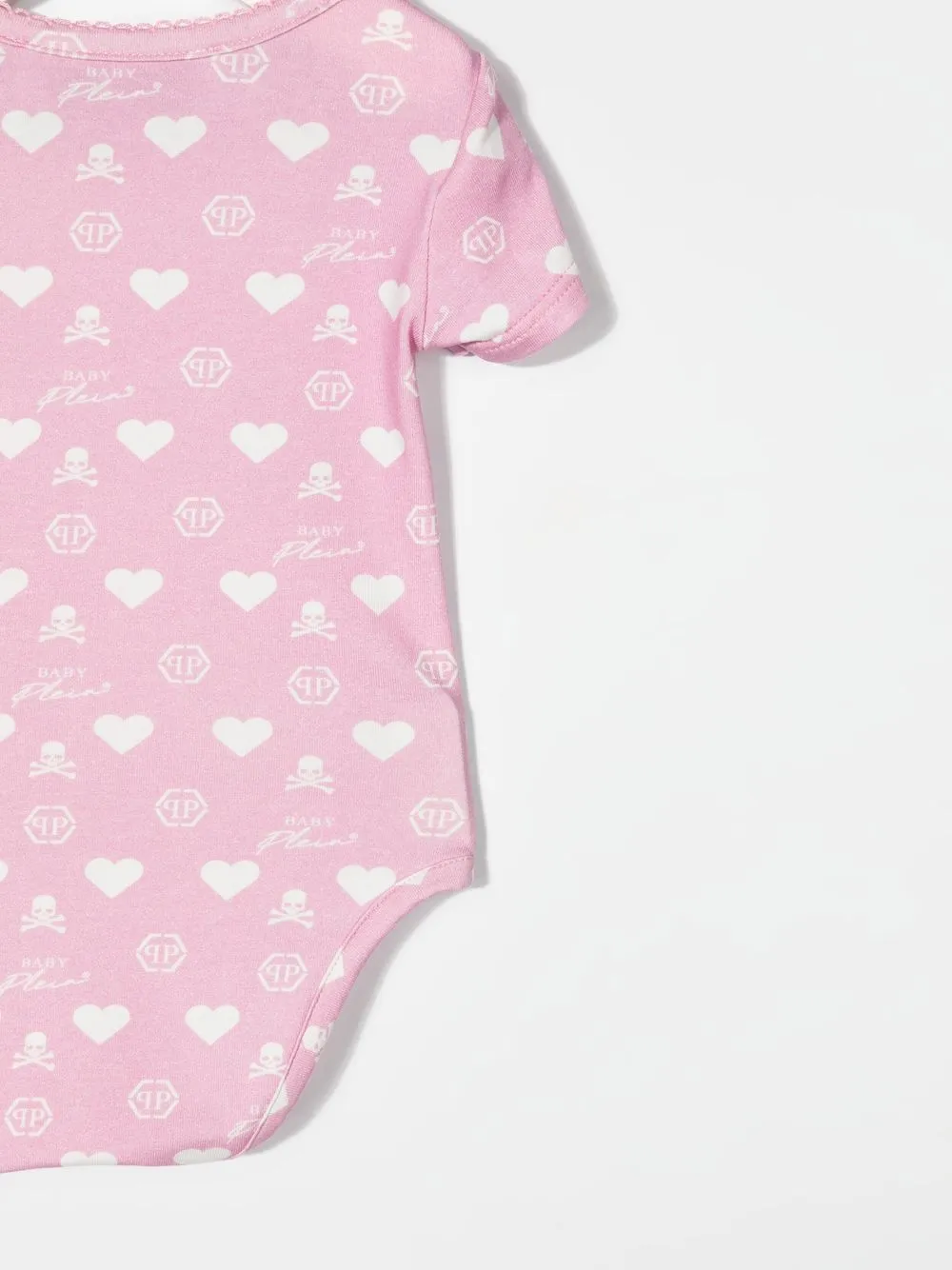 Philipp Plein Junior Strampler Mit Logo Print   Rosa 