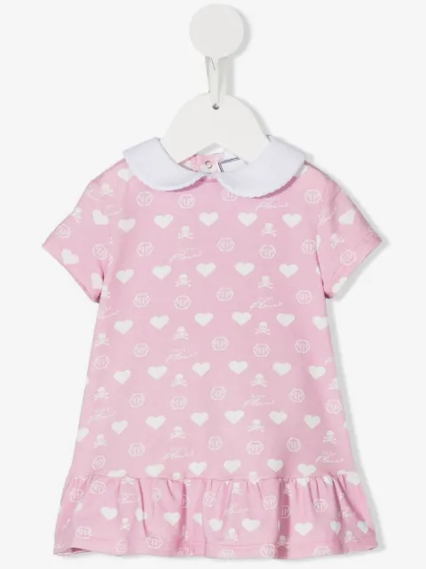 Philipp Plein Junior vestido con logo estampado