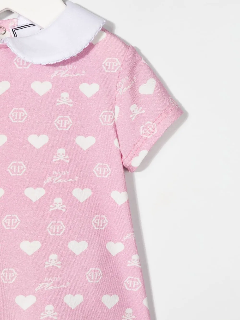 Philipp Plein Junior Kleid Mit Volant Saum   Rosa 