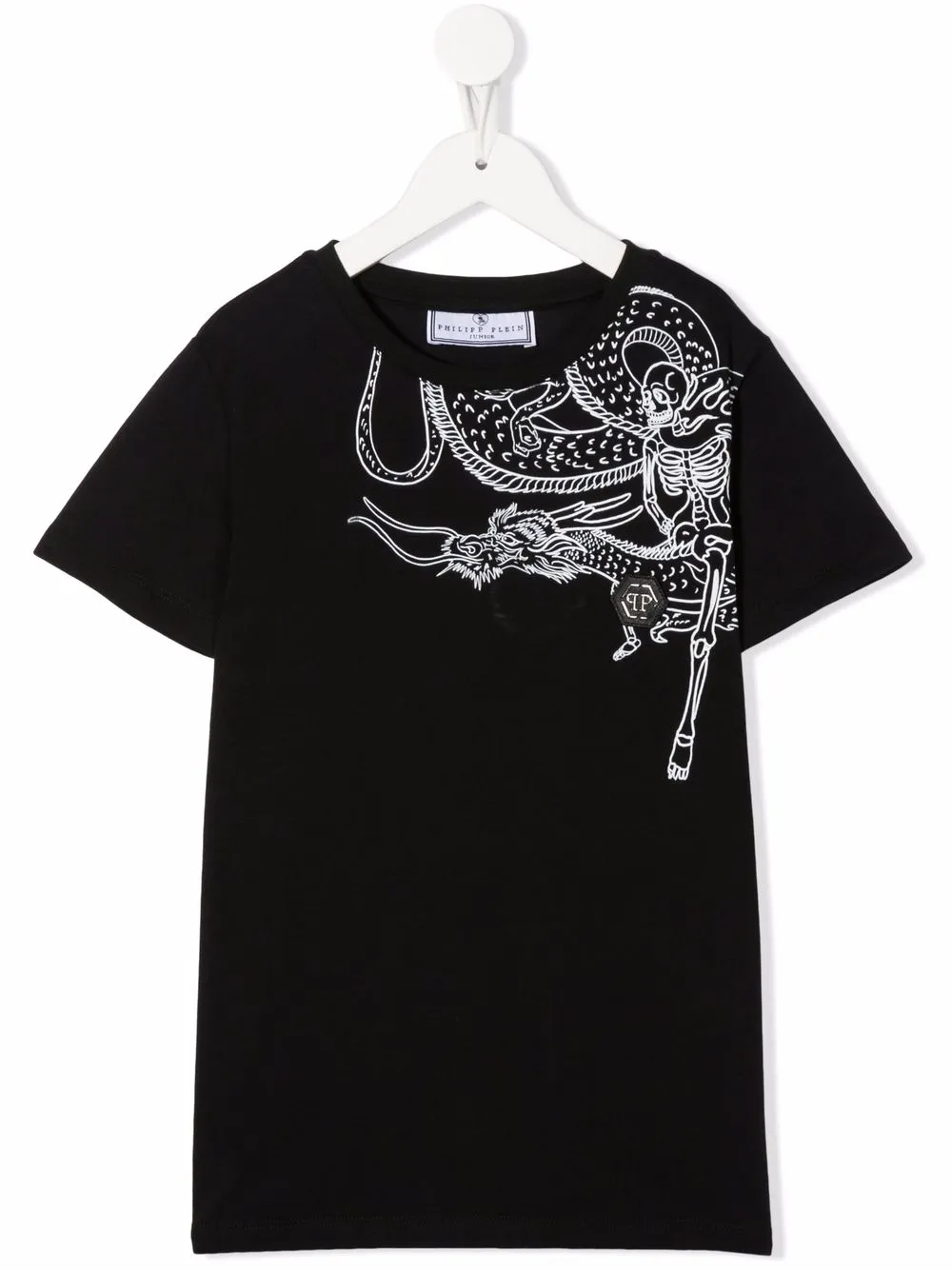 

Philipp Plein Junior logo crew-neck T-shirt - Black