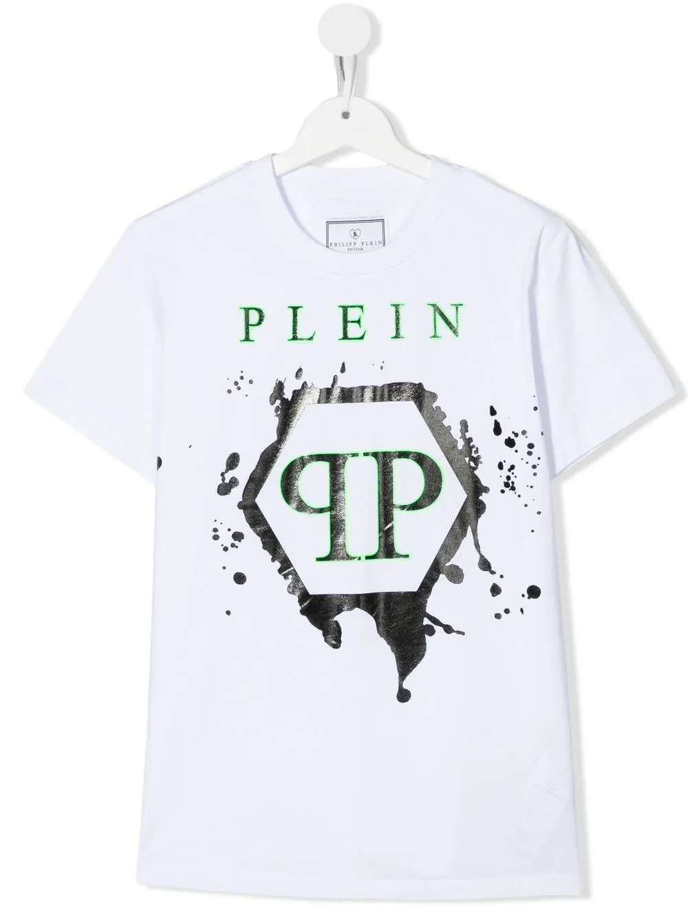 

Philipp Plein Junior playera con logo estampado - Blanco