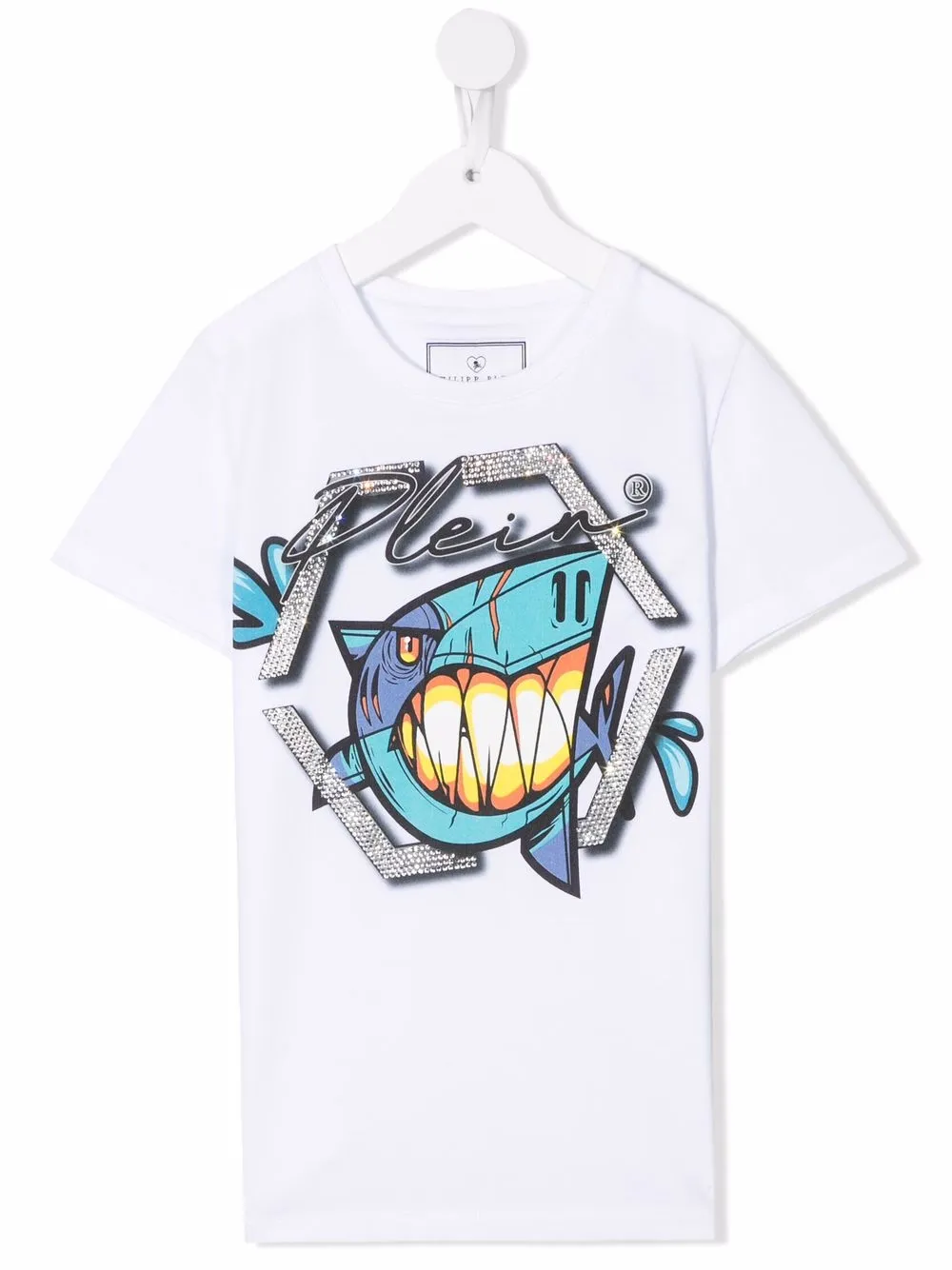 

Philipp Plein Junior logo crew-neck T-shirt - White