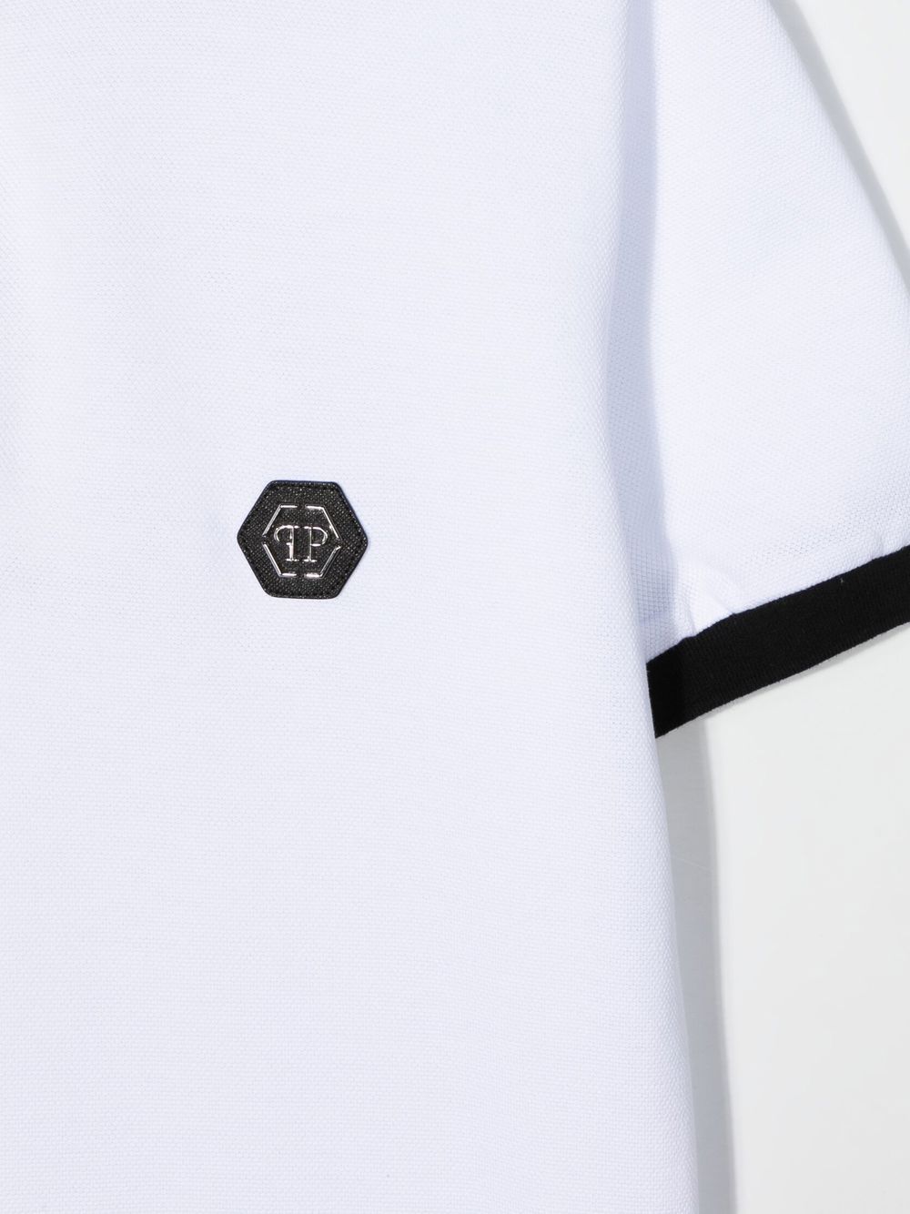 Shop Philipp Plein Rear Logo-print Detail Polo Shirt In White