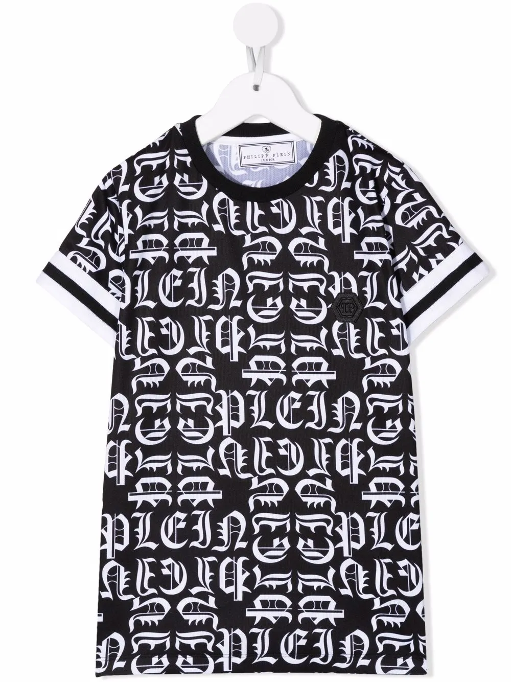 

Philipp Plein Junior playera con estampado gráfico - Negro