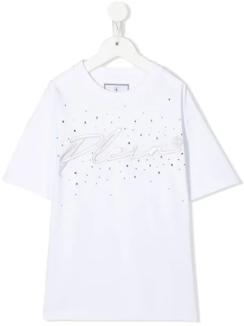 Philipp Plein Junior embroidered-logo short-sleeved T-shirt