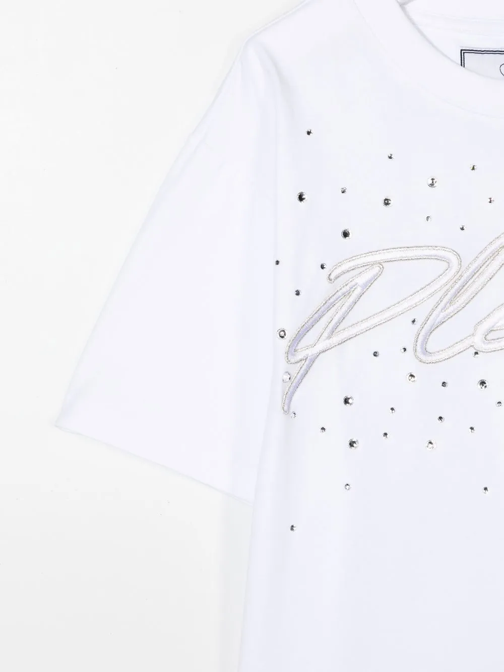  Philipp Plein Junior T Shirt Mit Aufgesticktem Logo   Weiß 