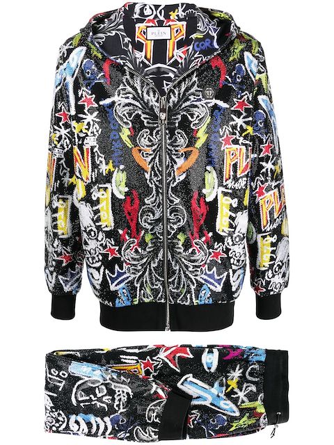Philipp Plein طقم رياضي 'ستونيز'
