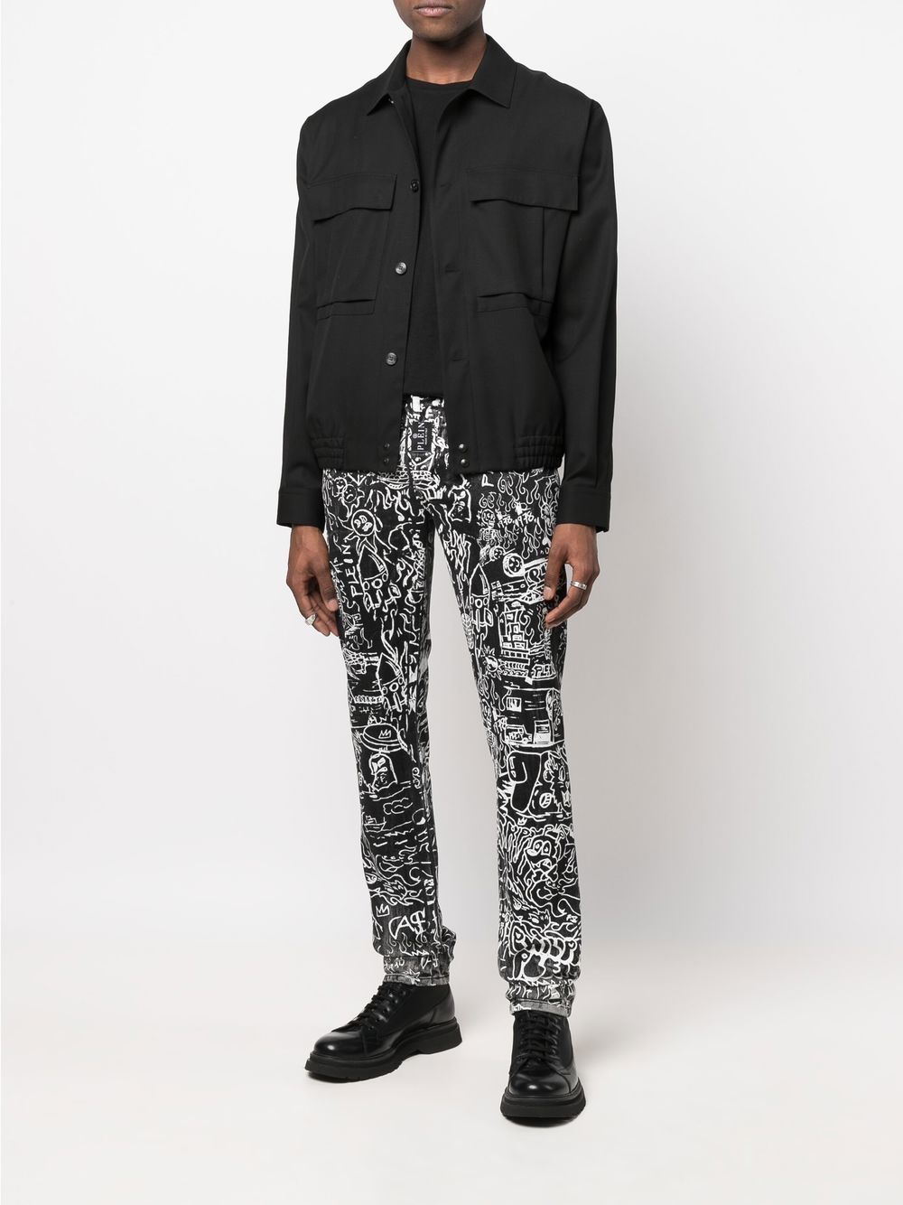 Philipp Plein Jeans met print - Grijs