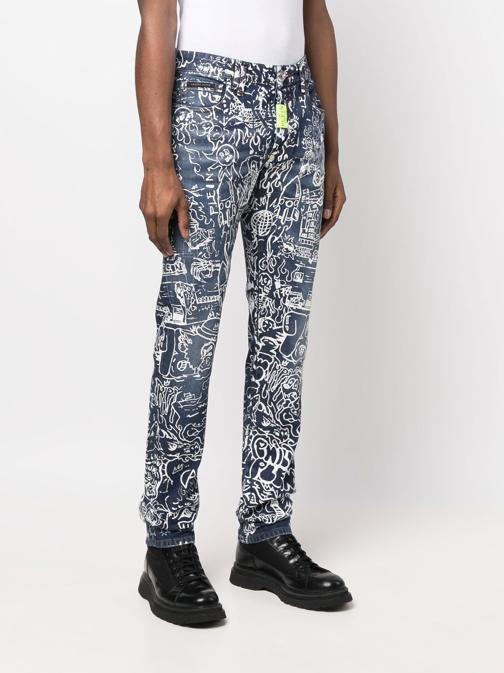 Philipp Plein all-over graphic-print jeans Men