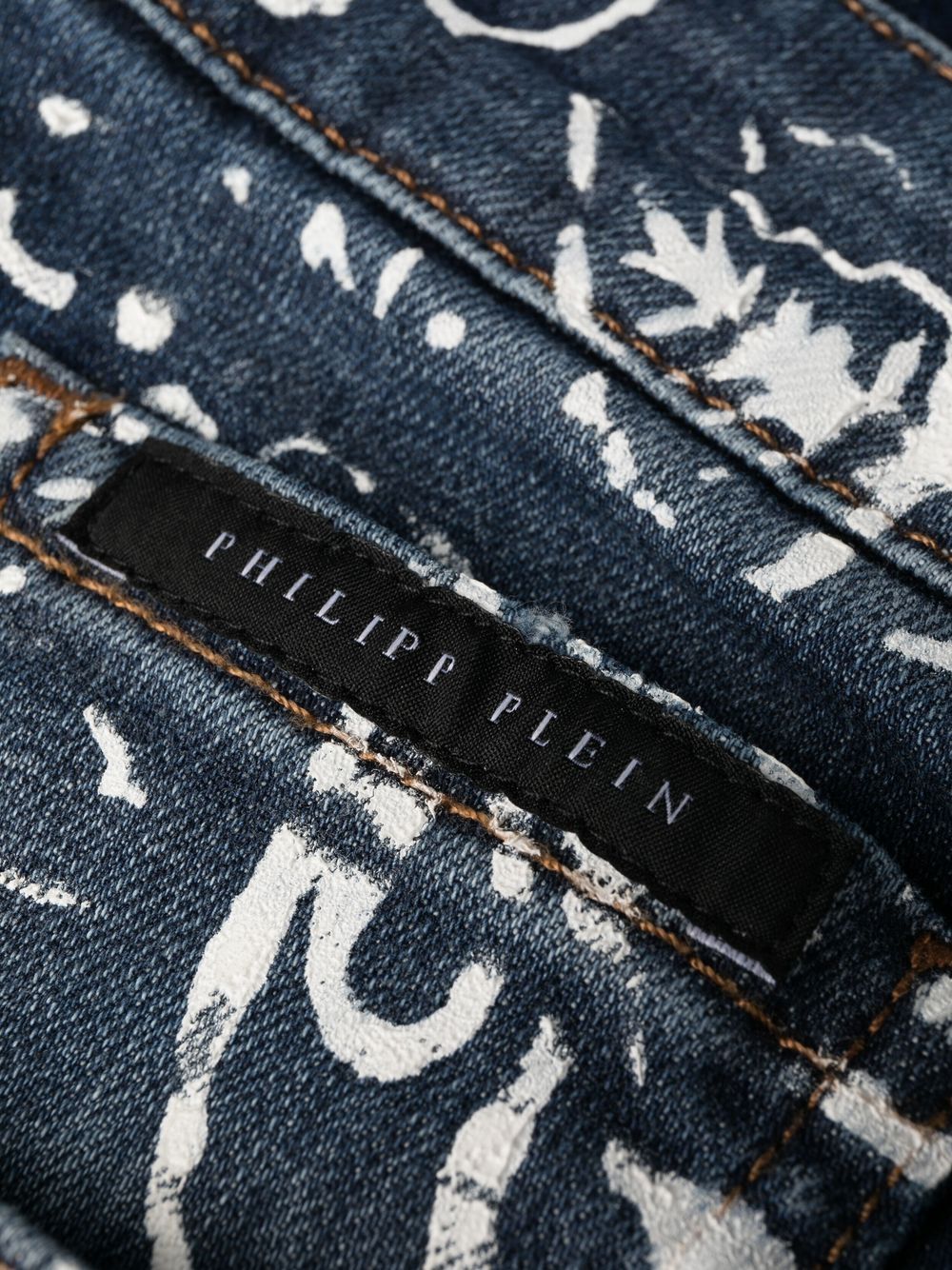 Philipp Plein all-over graphic-print jeans Men