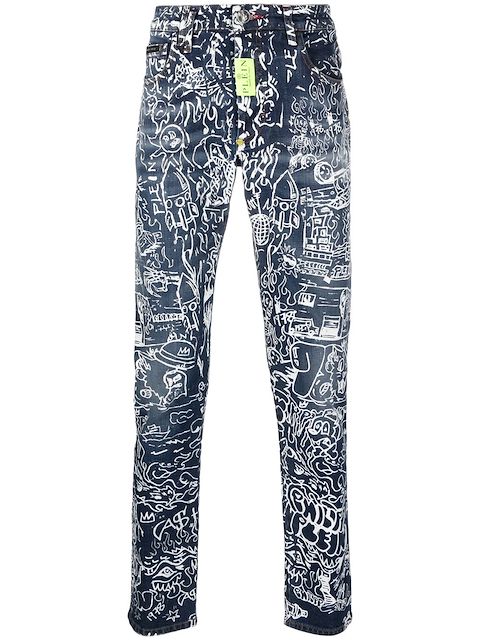 Philipp Plein Jeans mit grafischem Print