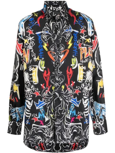 Philipp Plein all-over graphic-print shirt Men