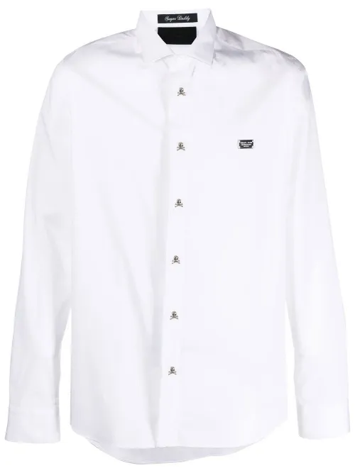 Chemise à plaque logo poitrine - Philipp Plein - Modalova