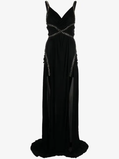 Philipp Plein stud-detailed floor-length dress