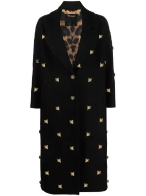 Philipp Plein Studded Oversize Coat Farfetch
