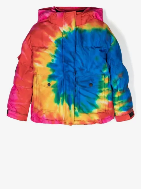 Dolce & Gabbana Kids tie-dye print hooded jacket